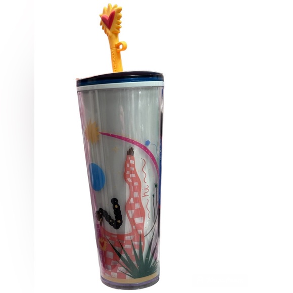 NWT Starbucks Fall 2023 Manuella Guillen Tumbler with Sun Topper Straw 24 Fl Oz - Picture 6 of 8